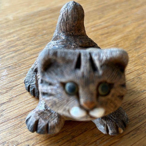 Artesania Rinconada Art Pottery Cat Figurine 2 x 2 in Signed - Picture 3 of 9